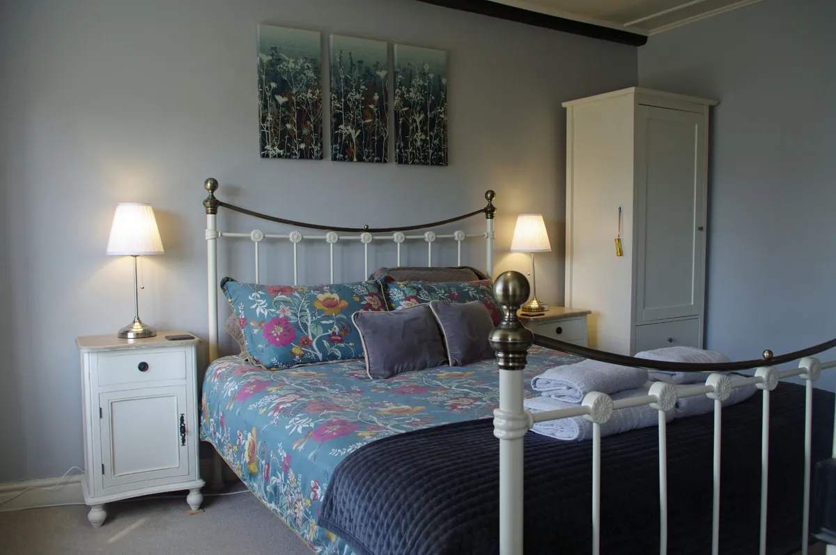 Master bedroom with king-size bed